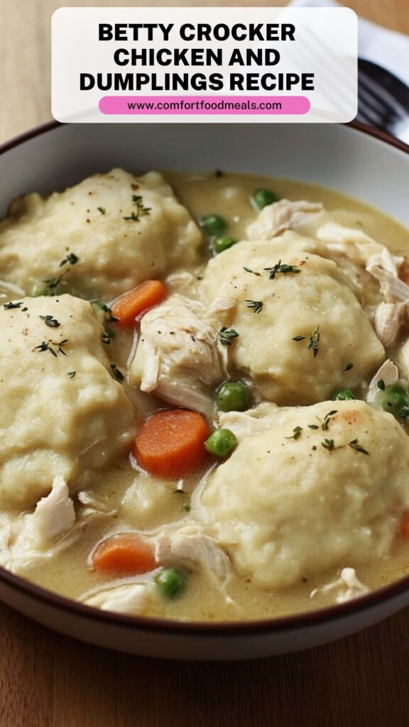 Betty Crocker Chicken And Dumplings Recipe