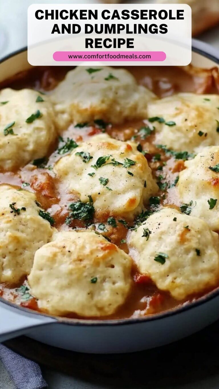 Chicken Casserole and Dumplings Recipe – Comfort Food Meals