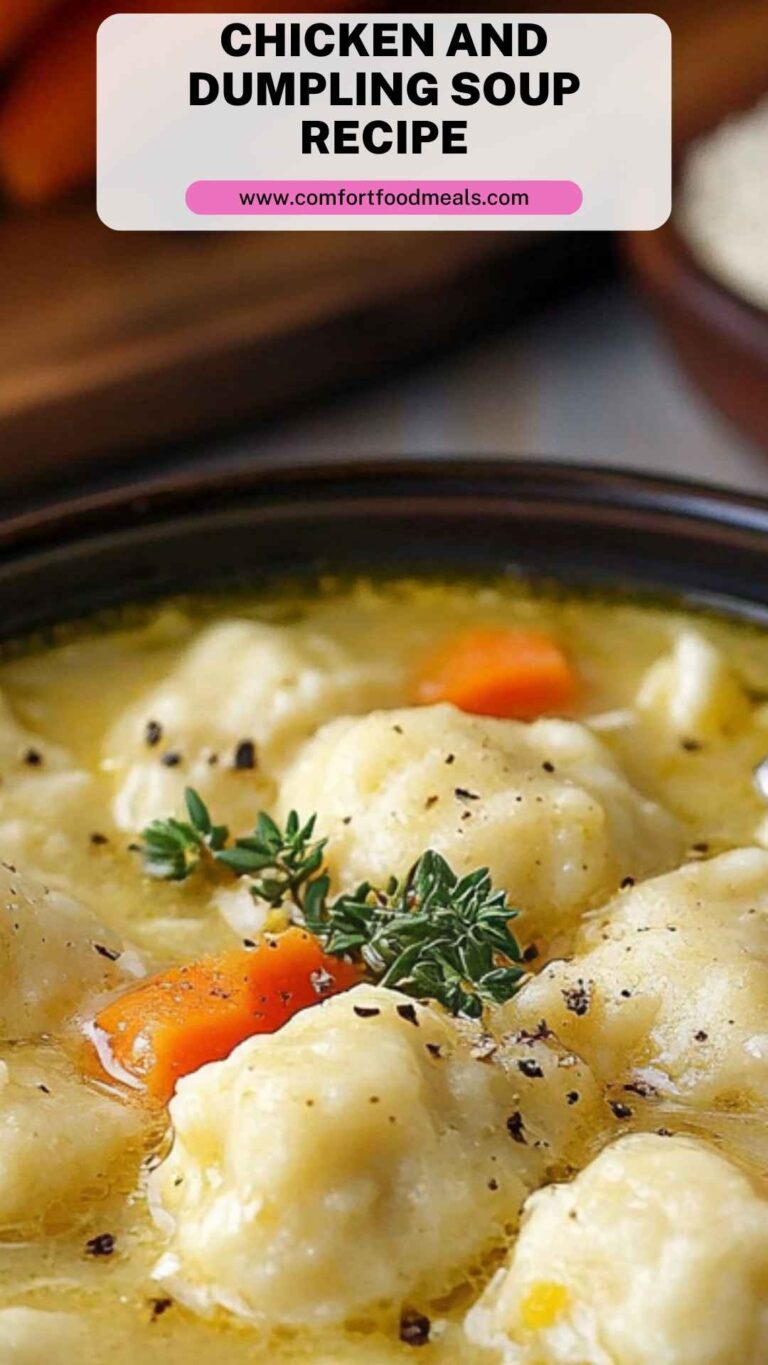 Chicken and Dumpling Soup Recipe – Comfort Food Meals