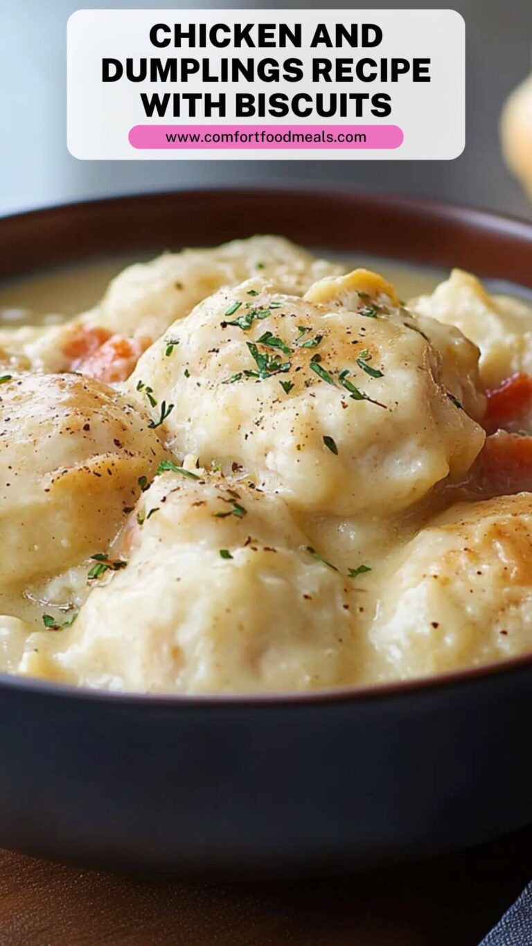 Chicken and Dumplings Recipe with Biscuits – Comfort Food Meals