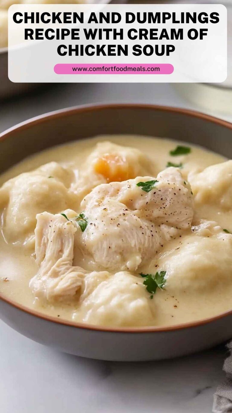 Chicken and Dumplings Recipe with Cream of Chicken Soup – Comfort Food Meals