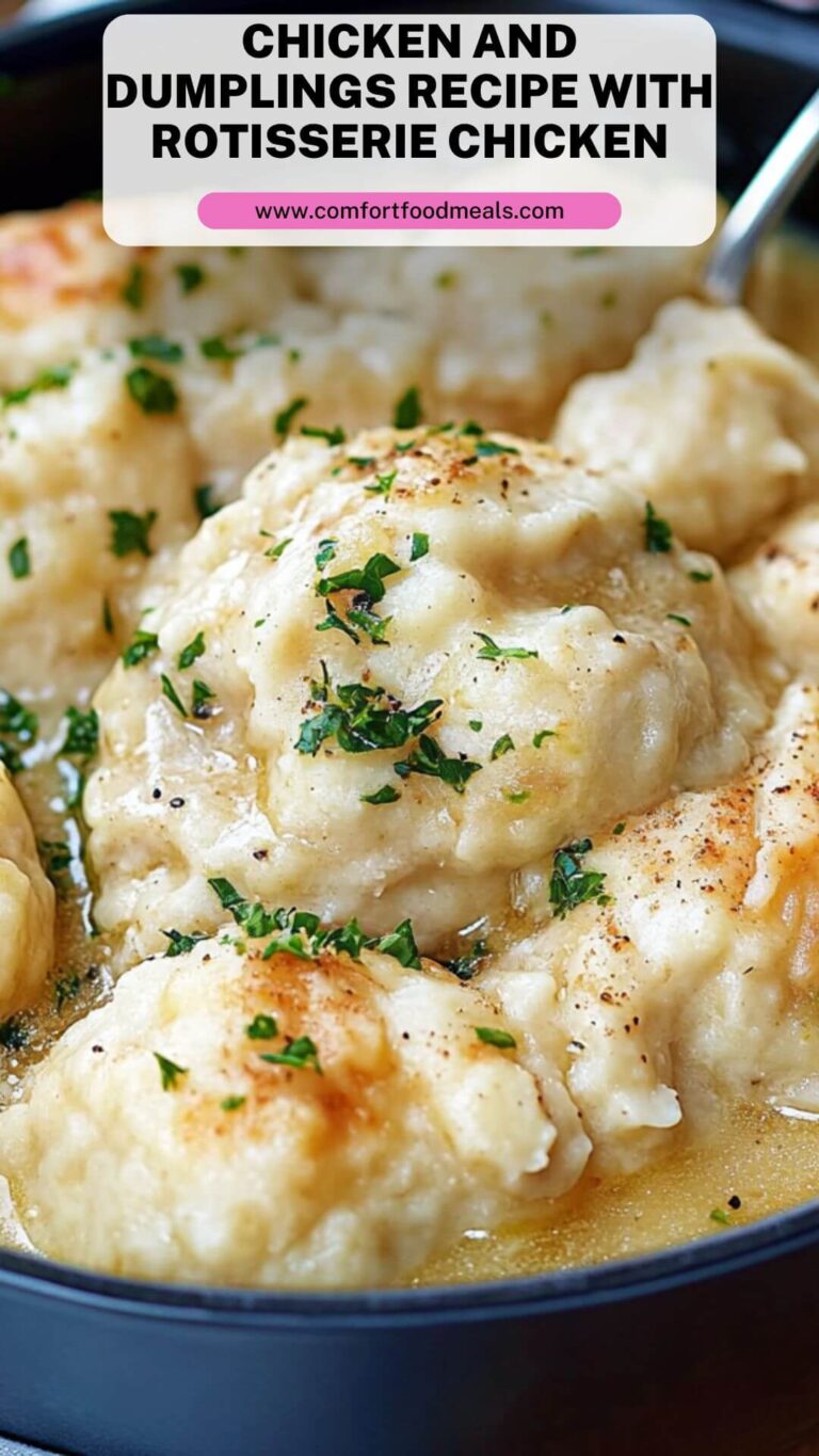 Chicken and Dumplings Recipe with Rotisserie Chicken – Comfort Food Meals