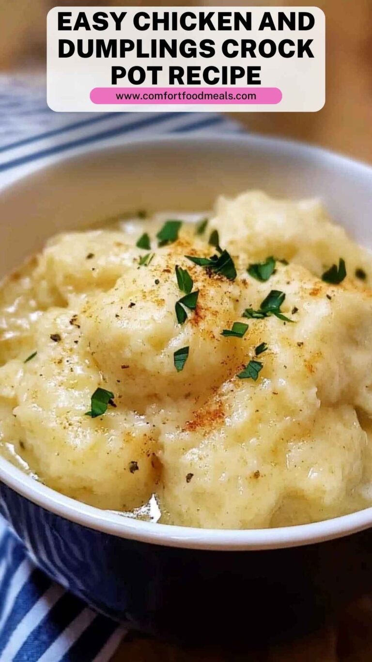 Easy Chicken and Dumplings Crock Pot Recipe – Comfort Food Meals