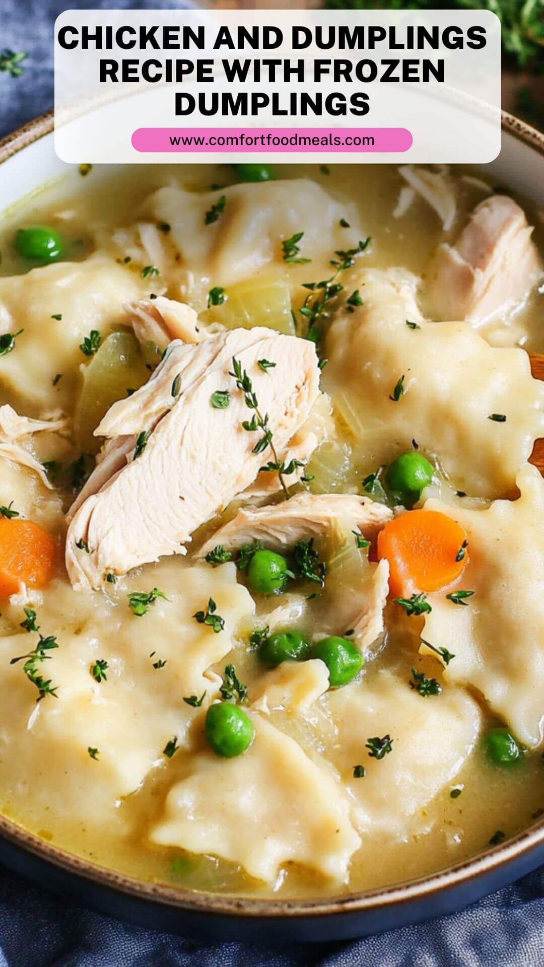 Chicken and Dumplings Recipe with Frozen Dumplings – Comfort Food Meals