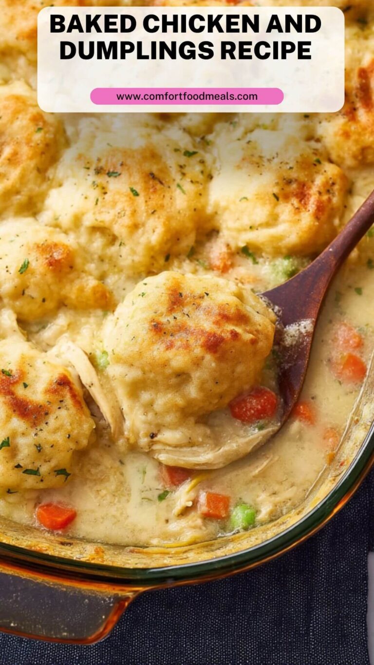Baked Chicken and Dumplings Recipe – Comfort Food Meals