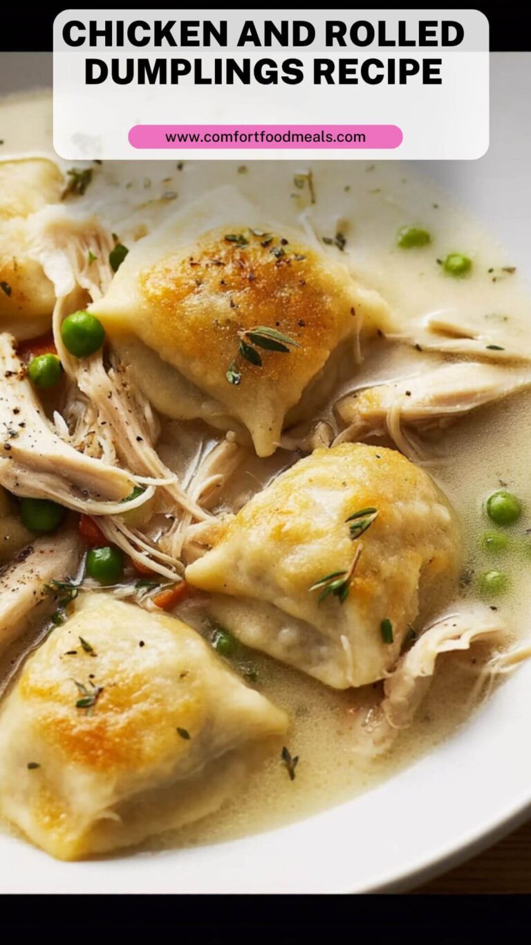 Chicken and Rolled Dumplings Recipe – Comfort Food Meals