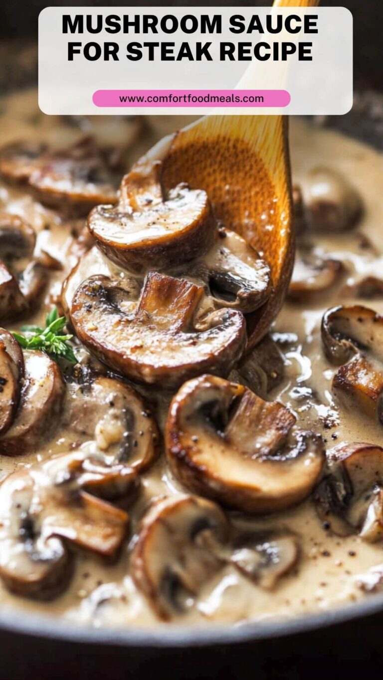 Mushroom Sauce for Steak Recipe – Comfort Food Meals