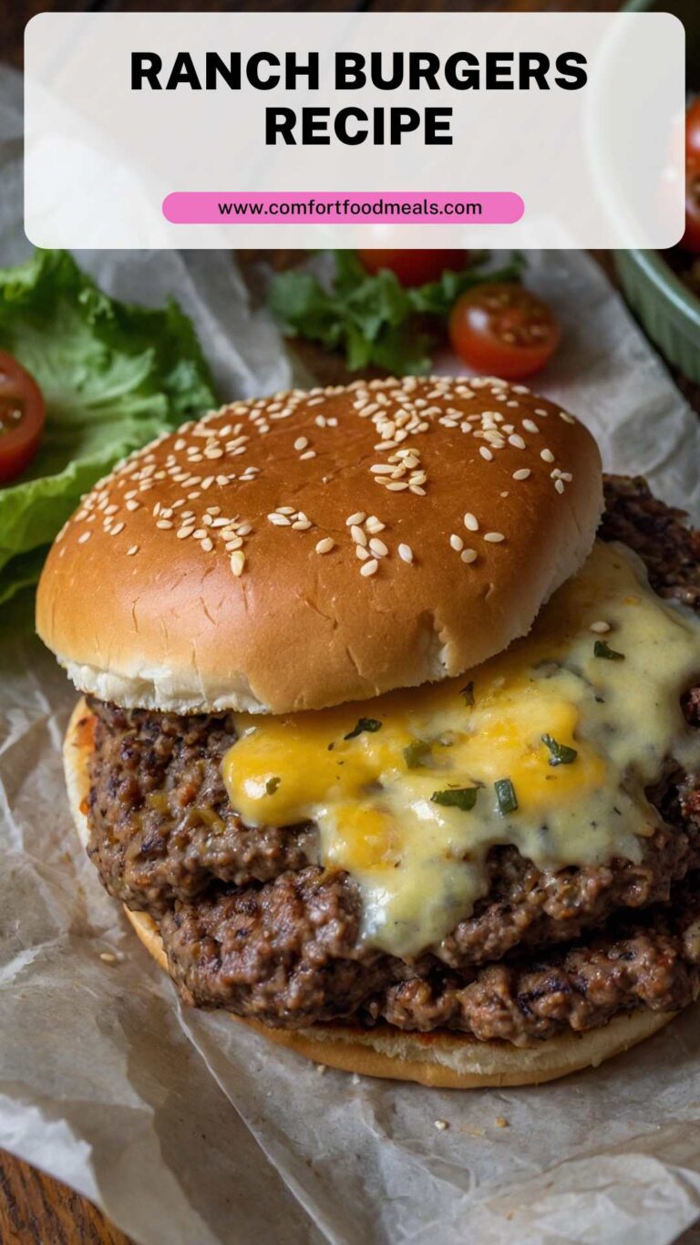 Ranch Burgers Recipe – Comfort Food Meals
