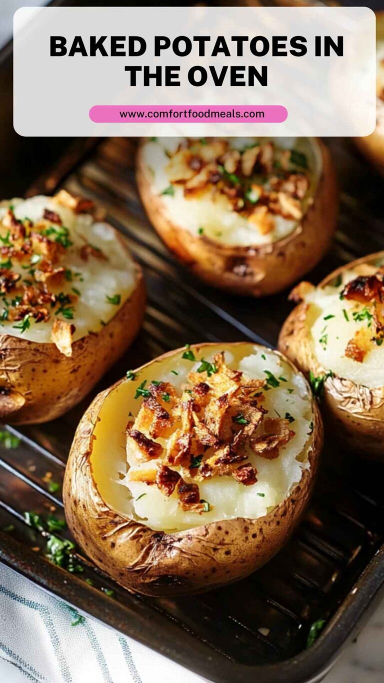 Baked Potatoes In The Oven – Comfort Food Meals