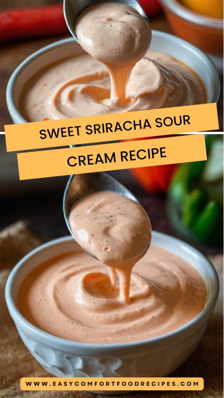 Sweet Sriracha Sour Cream Recipe – Comfort Food Meals