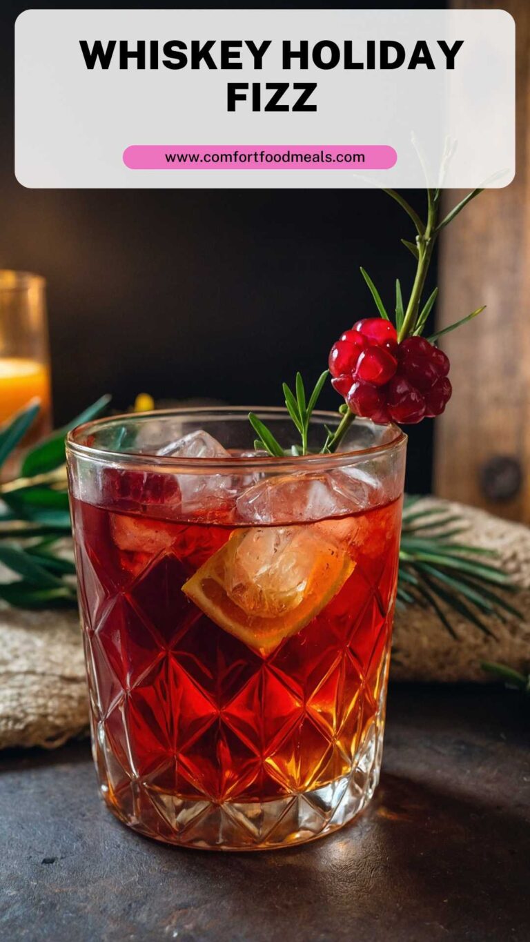 Whiskey Holiday Fizz – Comfort Food Meals
