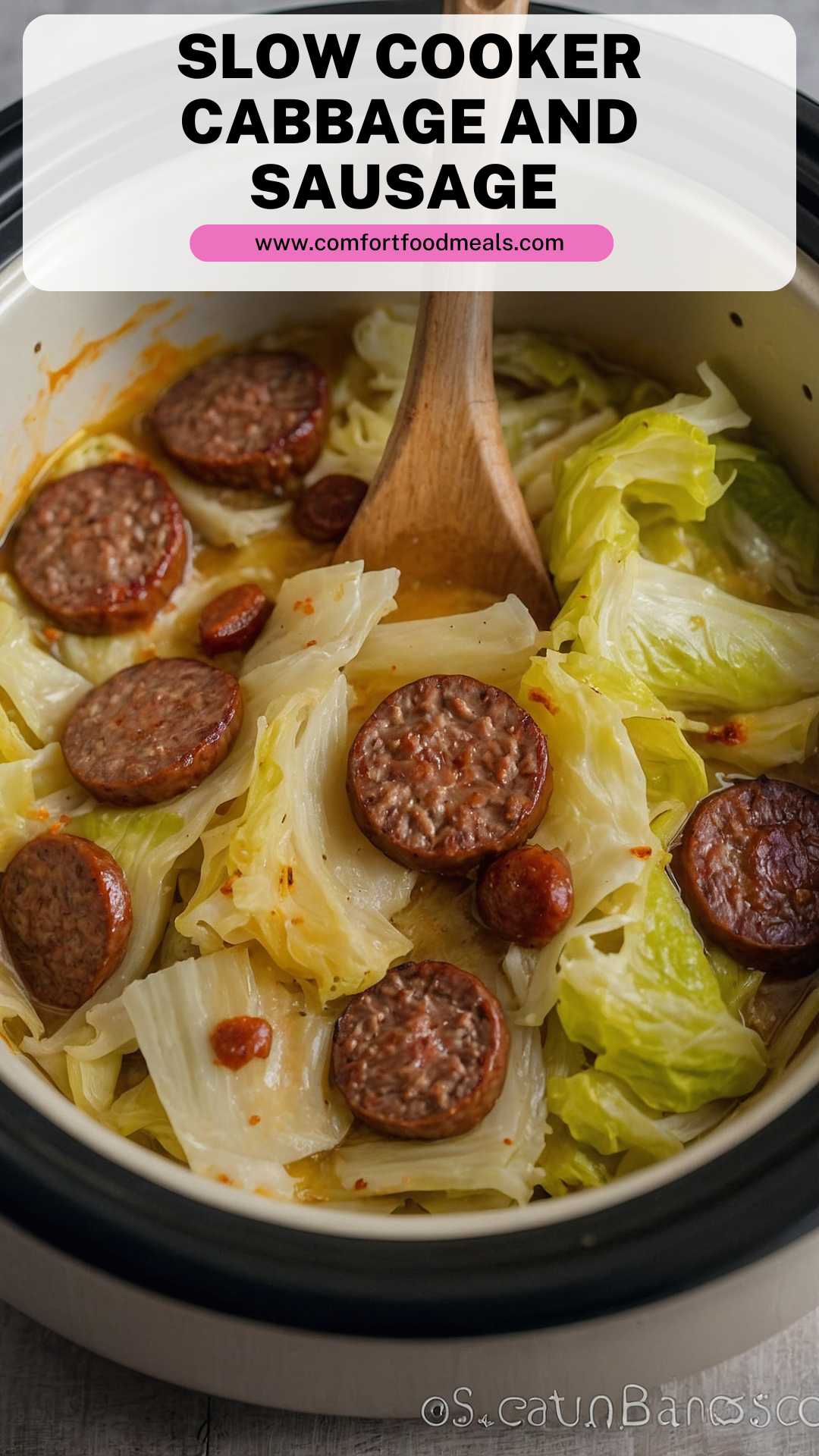 Slow Cooker Cabbage and Sausage Recipe