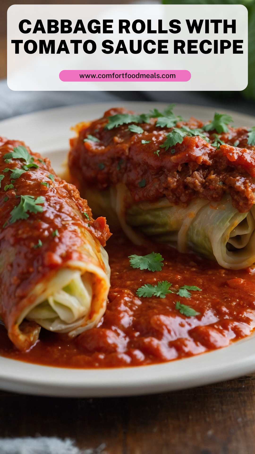 Cabbage Rolls with Tomato Sauce Recipe – Comfort Food Meals