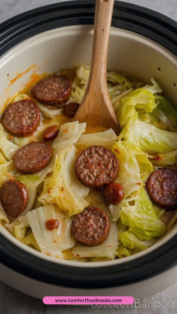 How to make Slow Cooker Cabbage and Sausage Recipe