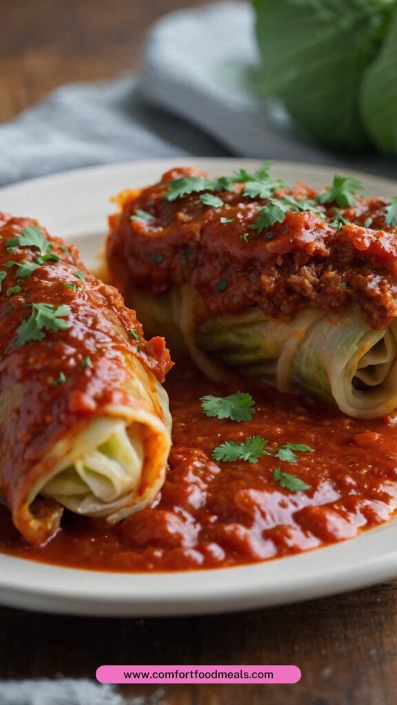 How to make Cabbage Rolls with Tomato Sauce Recipe