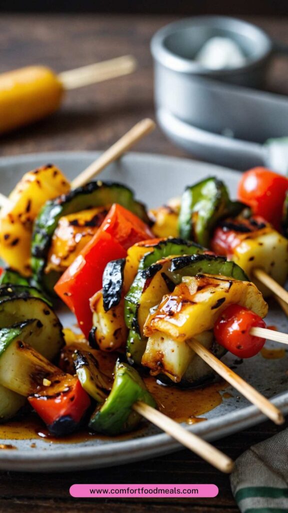Spicy Honey Vegetable Kabobs Recipe