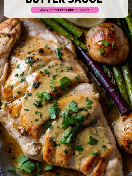 Skillet Chicken with Garlic Herb Butter Sauce