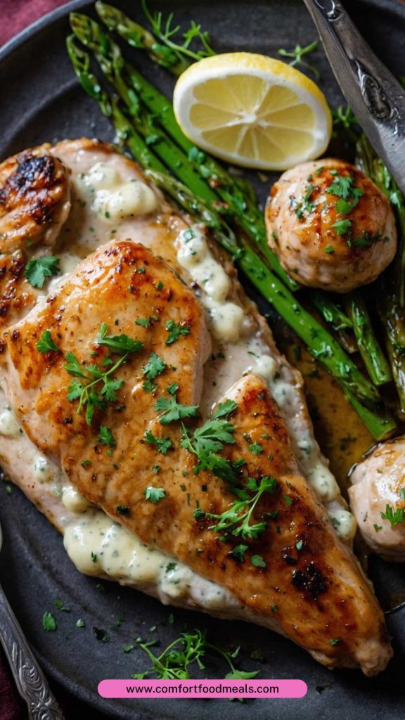 Skillet Chicken with Garlic Herb Butter Sauce Recipe