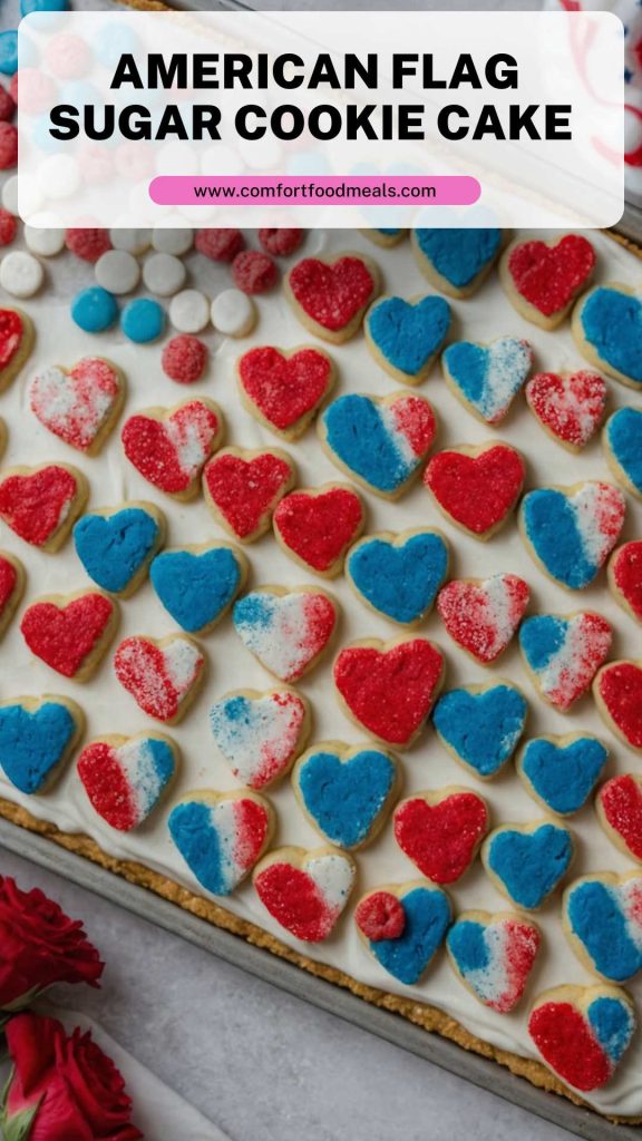 American Flag Sugar Cookie Cake