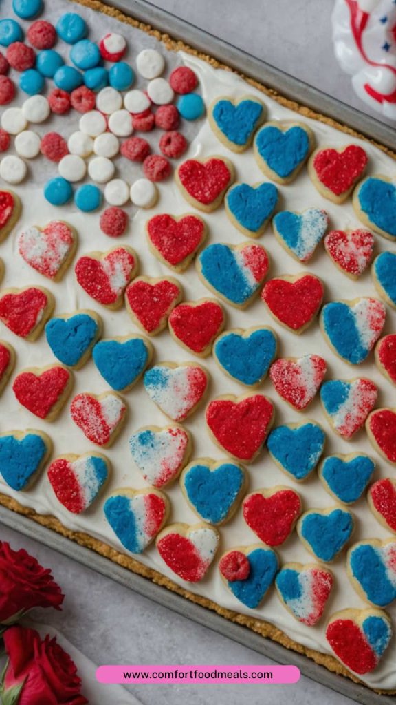 How to make American Flag Sugar Cookie Cake 