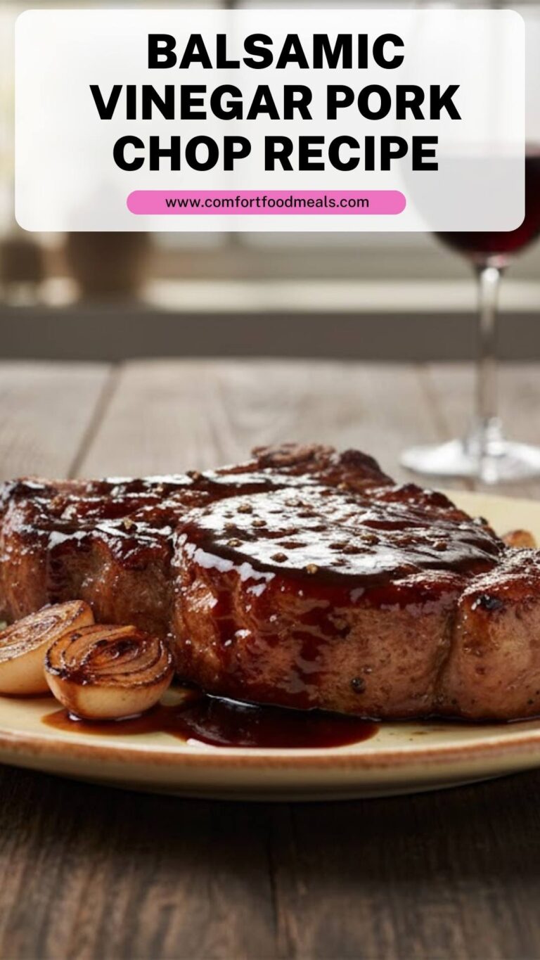 Balsamic Vinegar Pork Chop Recipe – Comfort Food Meals