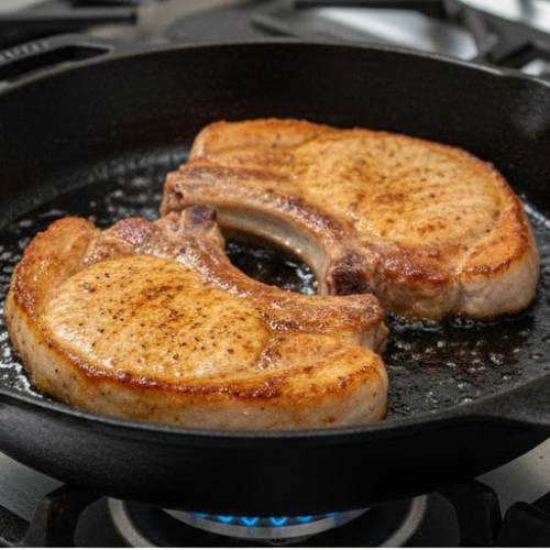Step 3: Sear the Pork Chops Step 3: Sear the Pork Chops
