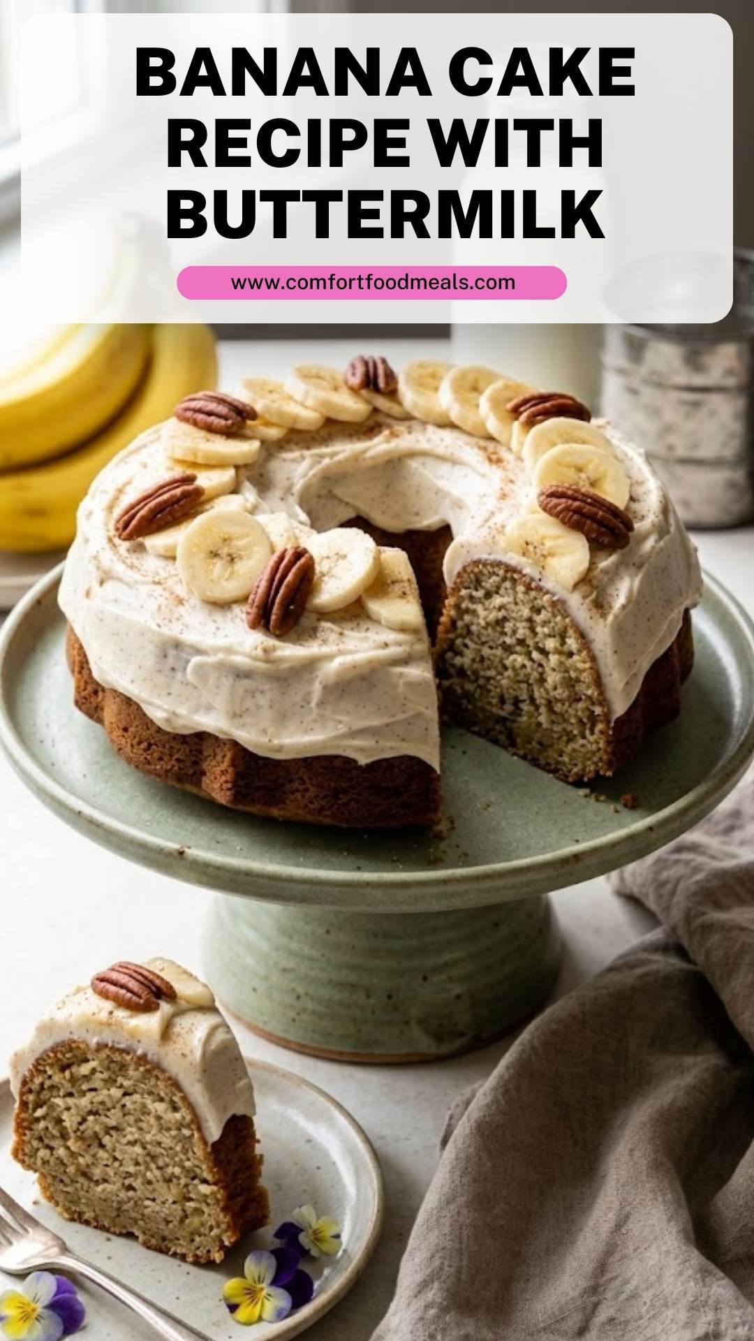 Banana Cake Recipe with Buttermilk