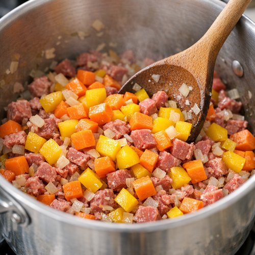 Step 2: Add Carrots and Bell Pepper