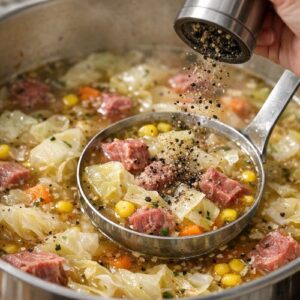 Cabbage Corned Beef Soup Recipe step 4