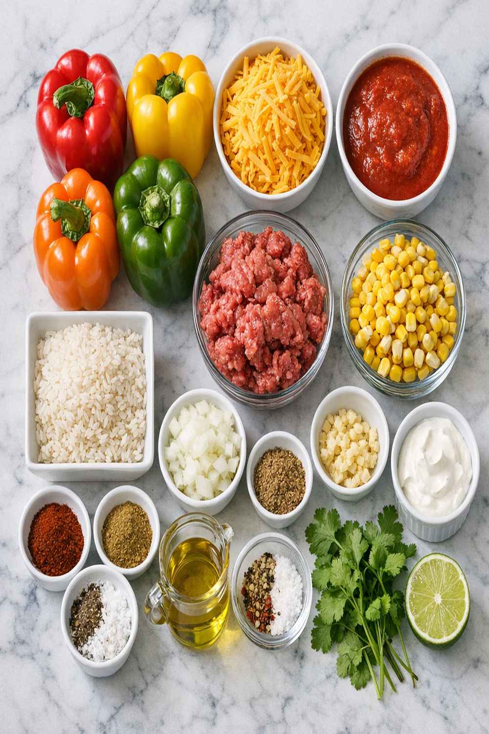 Cheddar Stuffed Pepper Recipe ingredients