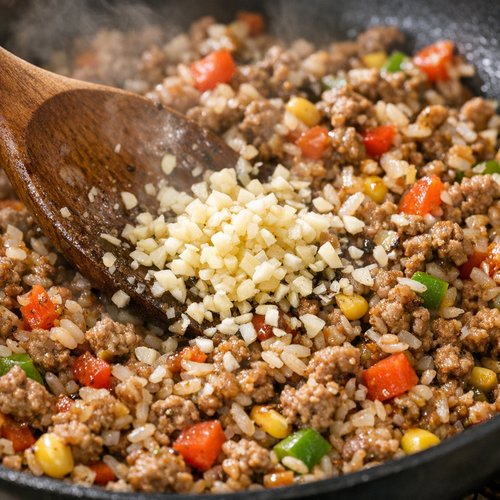Step 6: Wake Up the Filling With Garlic