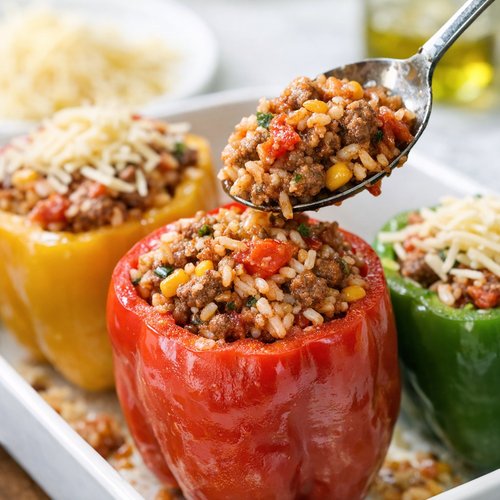 Step 10: Stuff the Peppers and Add the Topping
