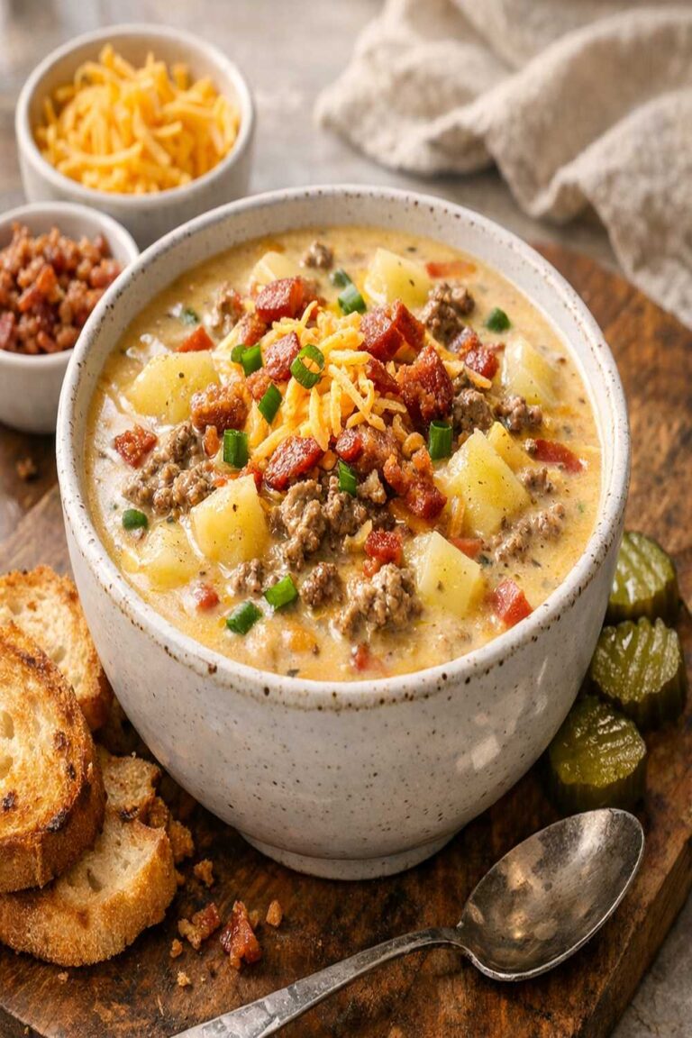 Cheeseburger Potato Soup Recipe