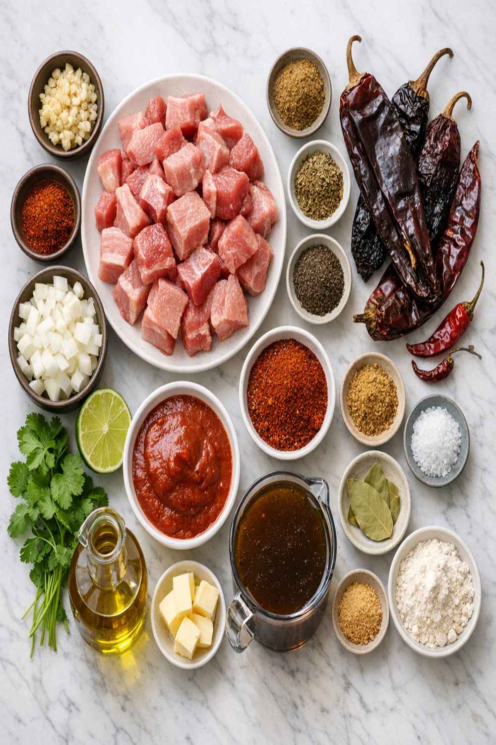 Chile Colorado Pork Recipe ingredients