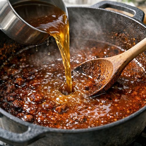 Step 6: Deglaze and Create Your Braising Liquid
