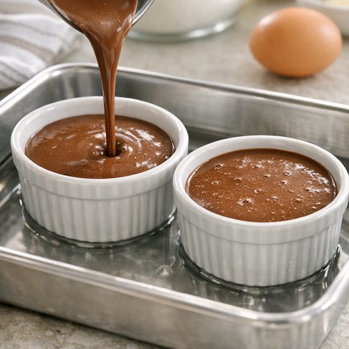Step 5: Pour and Prepare for the Oven